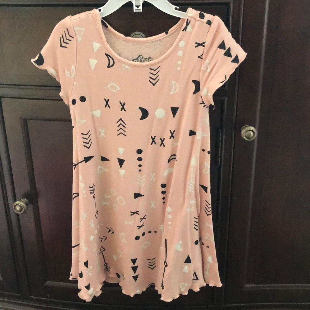 Pink printed dress